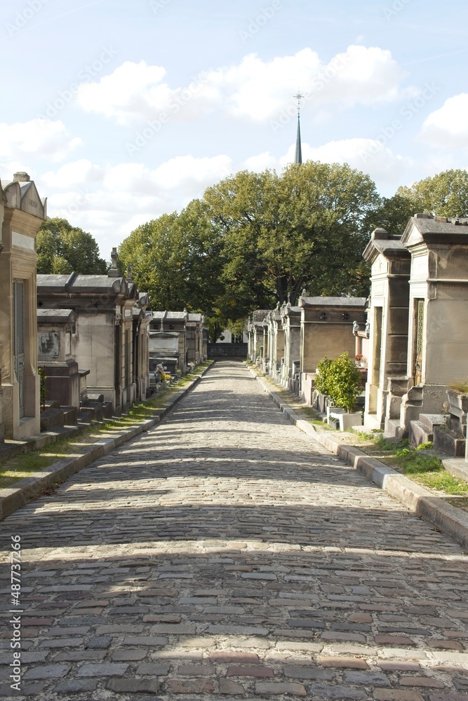 Fototapeta premium cemetery in the town