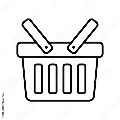 Shopping basket icon - vector illustration