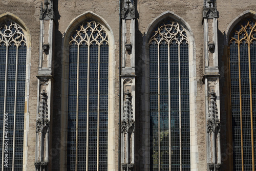 The beautiful windows of the Great Church in the city of Deventer, the Netherlands
 photo