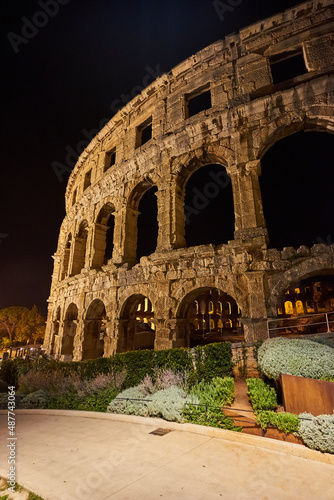 The Pula Arena -  Roman amphitheatre in Croatioa photo