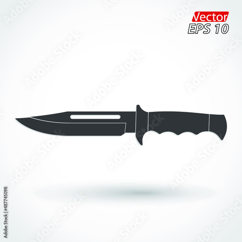 silhouette knife symbol / vector illustration