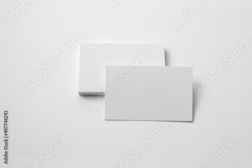 blank business card stack mock up. Template for branding identity isolated on paper background