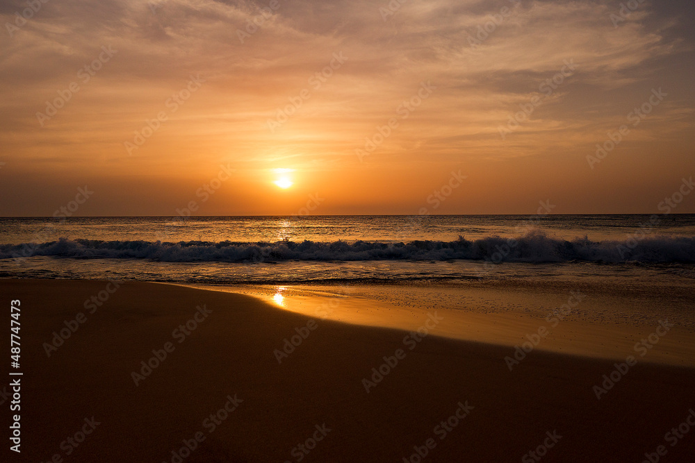 sunset on the beach