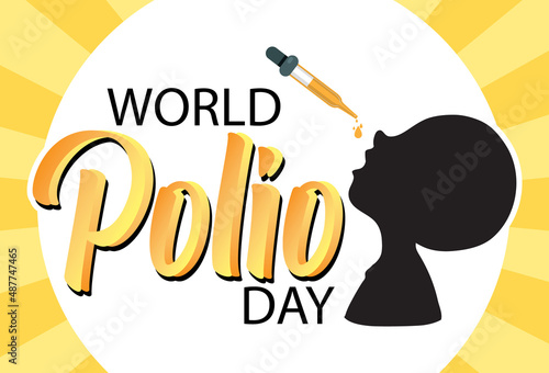 World Polio Day typography design