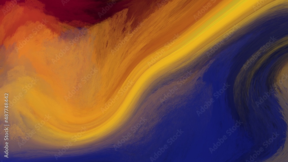 Abstract background color Yellow, blue and brown, the colors of the flowing ink , Modern lines and shapes, illustrations wallpaper Abstract background color Yellow, blue and brown, the colors of the flowing ink , Modern lines and shapes, illustrations wallpaper