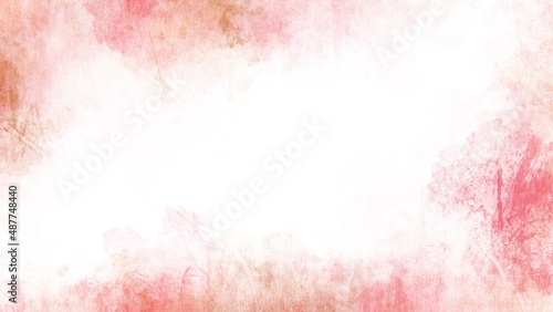 Abstract background color Frame painted with pink-orange brushes. with a rough surface , Modern lines and shapes, illustrations wallpaper