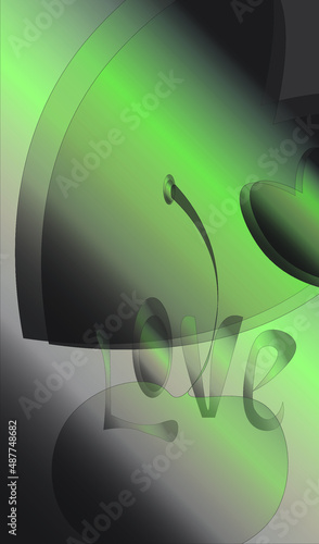 Green and black Abstract background