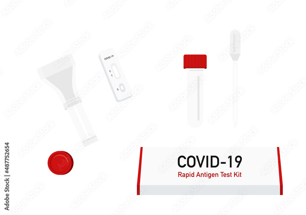 saliva swab covid 19 rapid antigen test kit vector set isolated on white background ep59 saliva swab covid 19 rapid antigen test kit vector set isolated on white background ep59