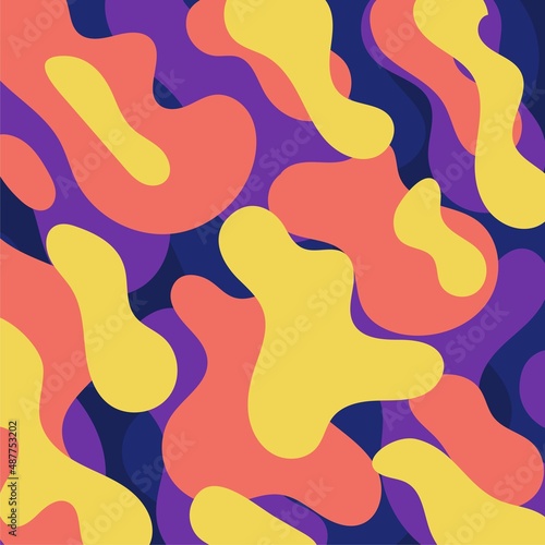 purple red yellow color fluid art abstract background concept design vector illustration