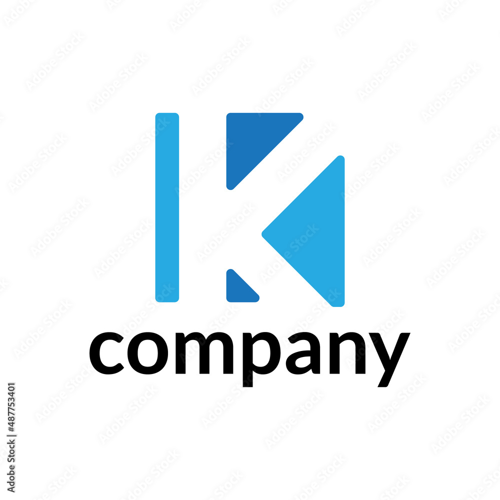 letter K square logo design letter K square logo design