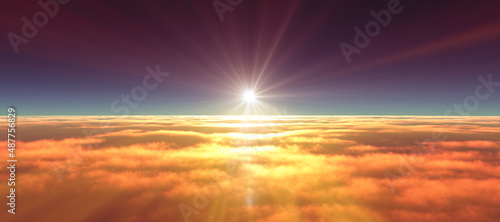 above clouds fly sunset sun ray © aleksandar nakovski