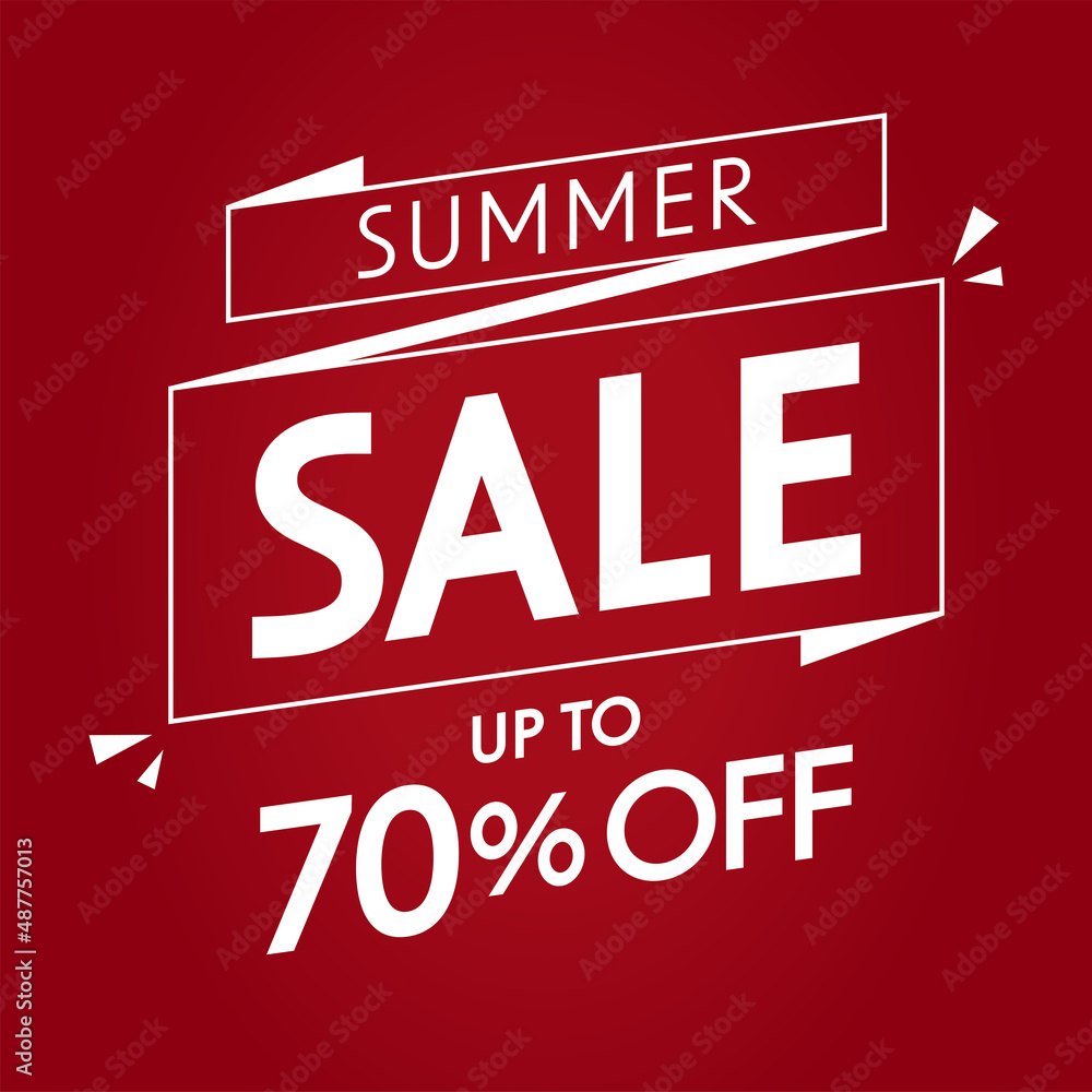 Special Summer Sale Label. Summer Sale poster design.