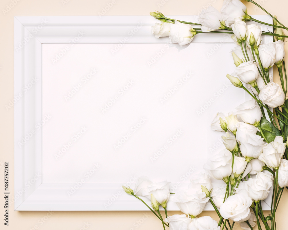 frame of white flowers frame of white flowers