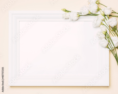 frame for text with bunch of flowers