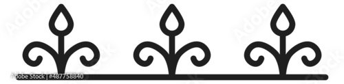 Decorative vintage border in metal forged style