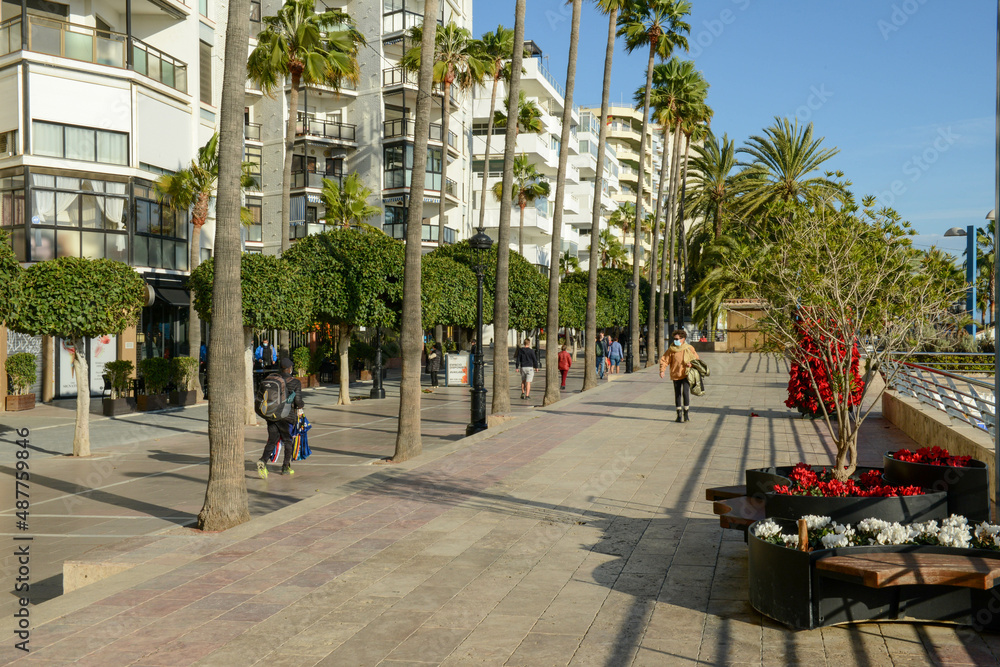The seafront at Marbella on Spain