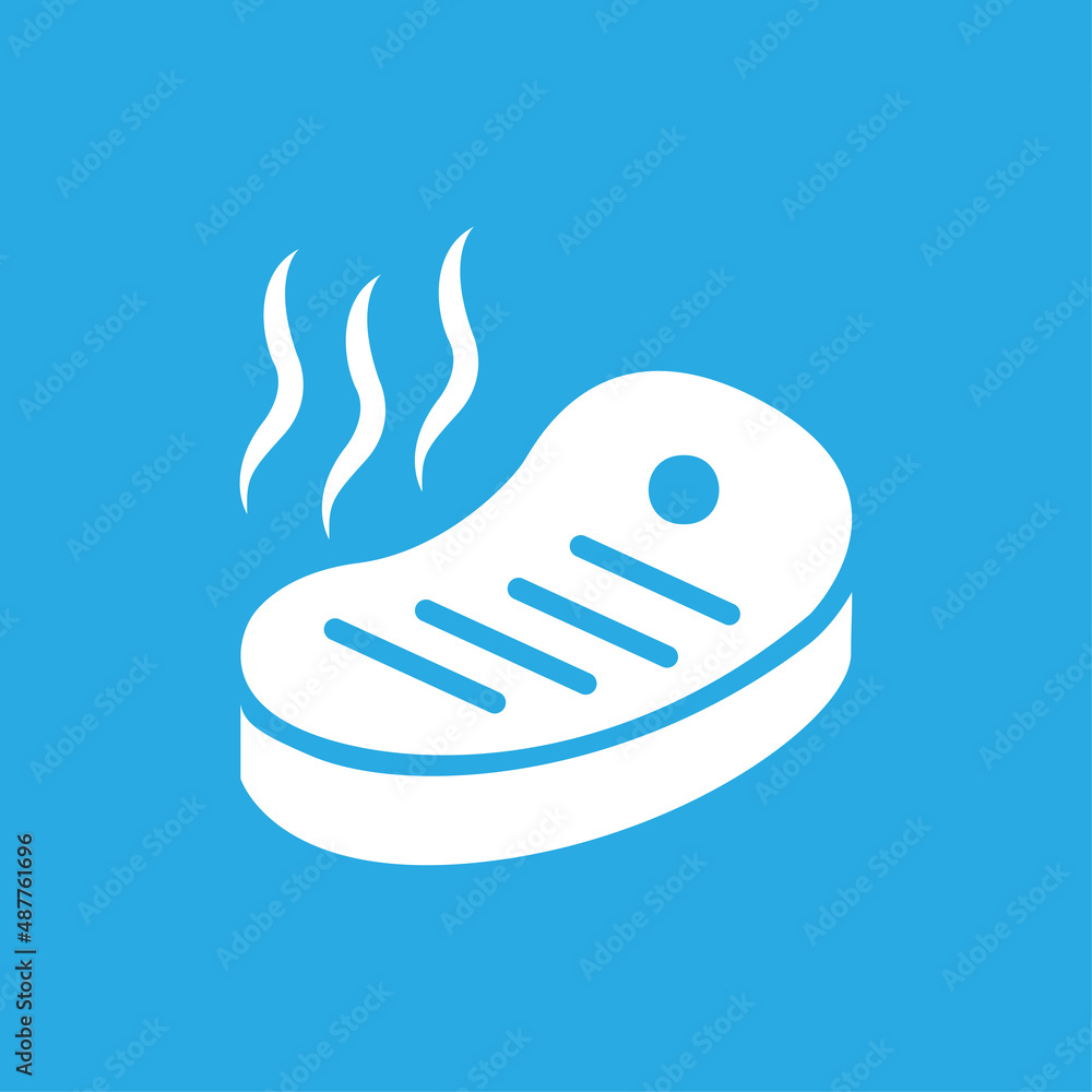 Fototapeta premium meat icon on a white background, vector illustration