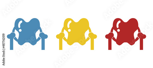 pelvic bones icon, vector illustration