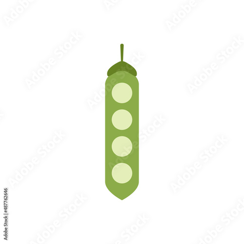 Green peas vector on white background. Green peas icon vector. Logo design.