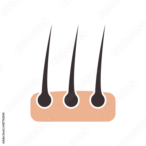 hair icon on a white background, vector illustration