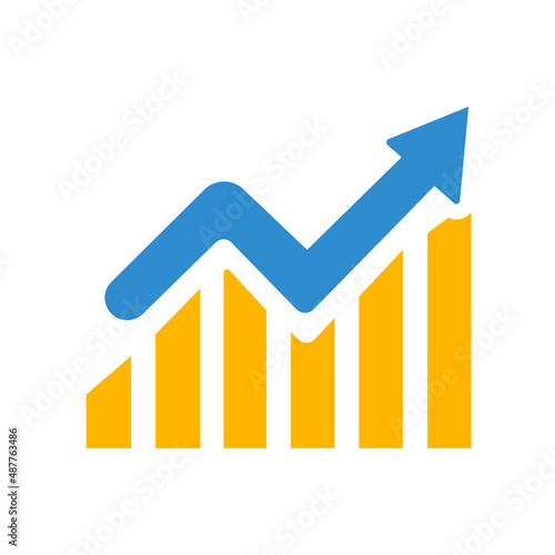 Profit graphics icon, vector illustration