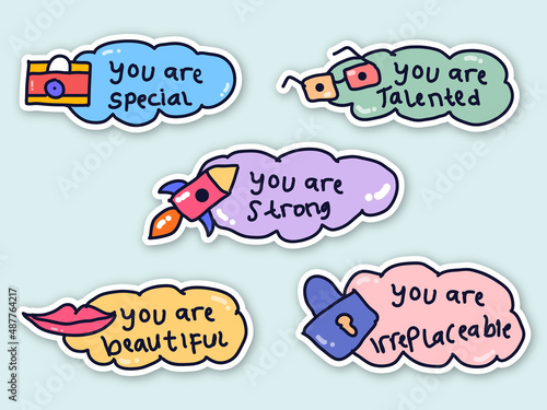 Word sticker illustration