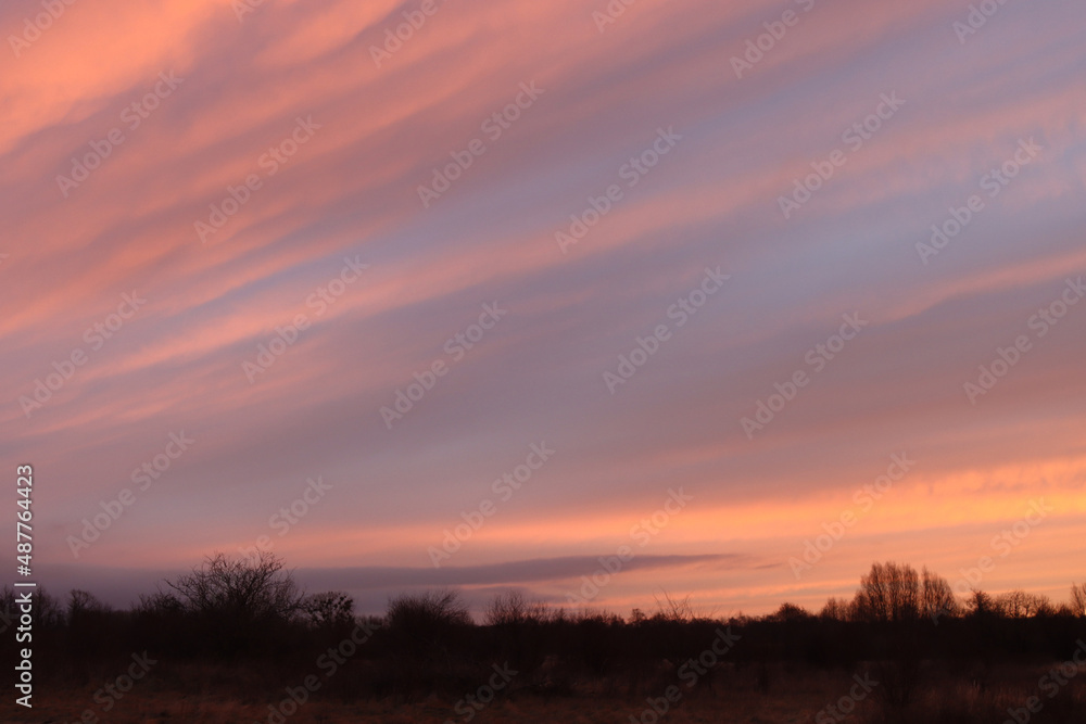 Fototapeta premium Morning sunrise and clouds.