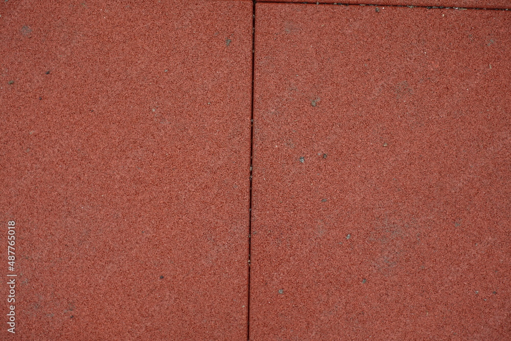 Fototapeta premium Dirty surface of brownish red EPDM synthetic rubber floor