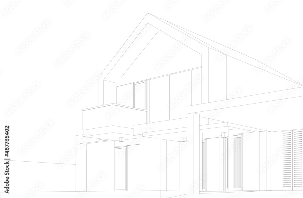 sketch of a house sketch of a house
