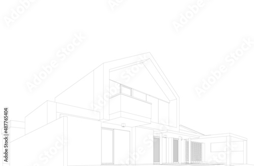 sketch of a house