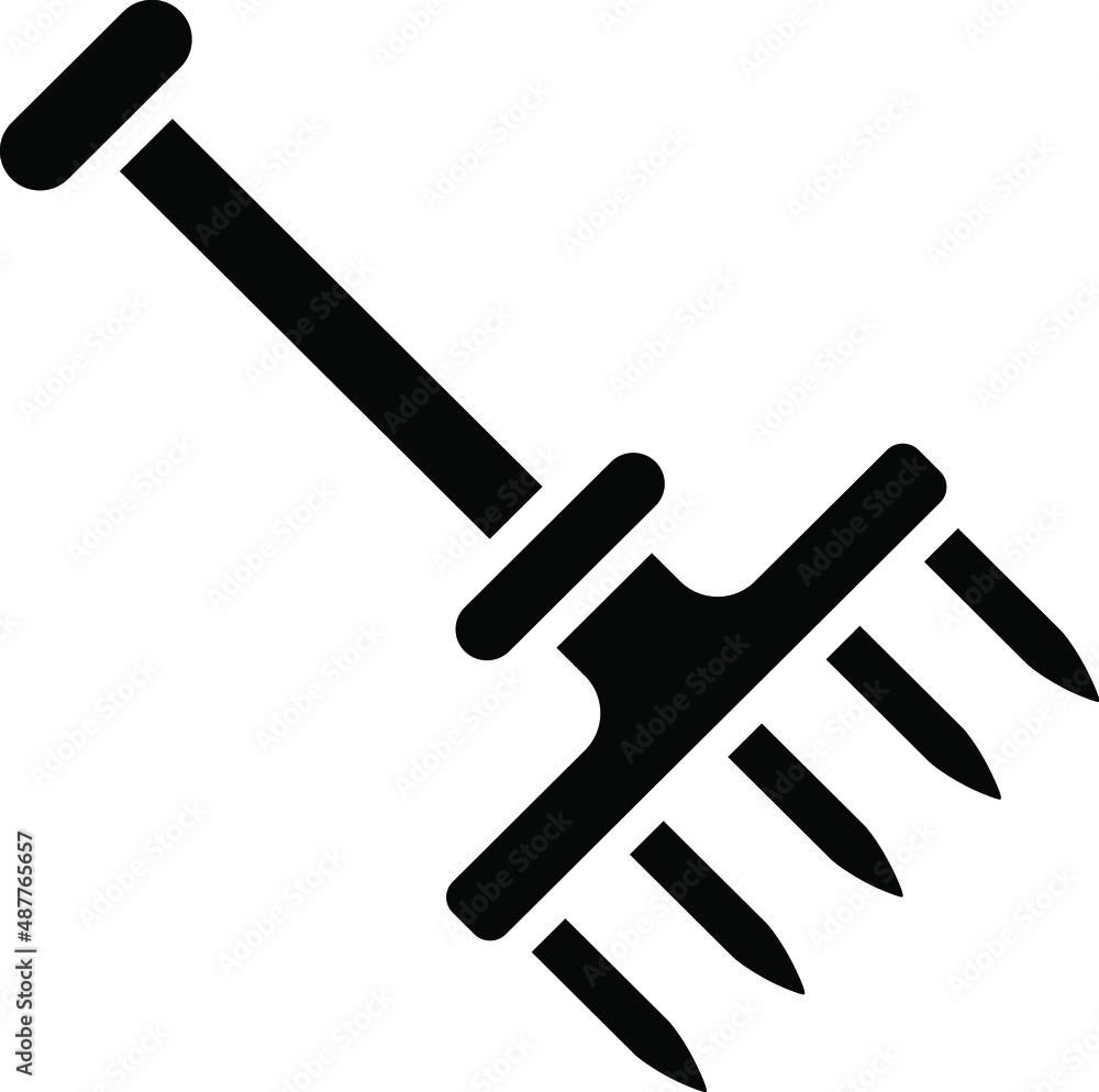 Rake Vector Icon Design Illustration Rake Vector Icon Design Illustration