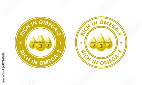 Omega-3 design logo template illustration