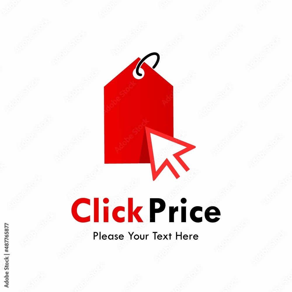 Click price logo template illustration Click price logo template illustration