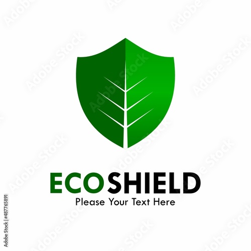 eco shiled logo template illustration