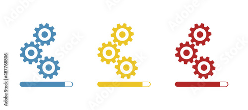 gear icon on a white background, vector illustration