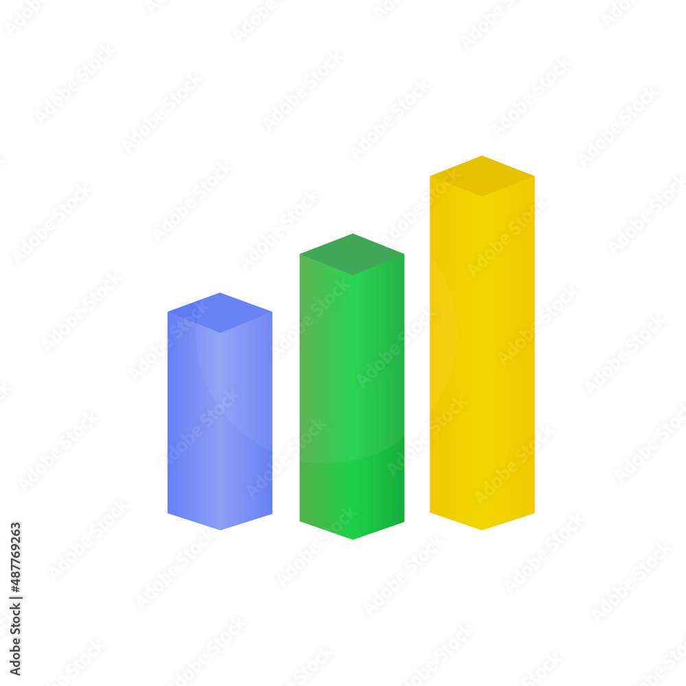 Bar graph image on a white background, profit growth, vector illustrationarrow Bar graph image on a white background, profit growth, vector illustrationarrow