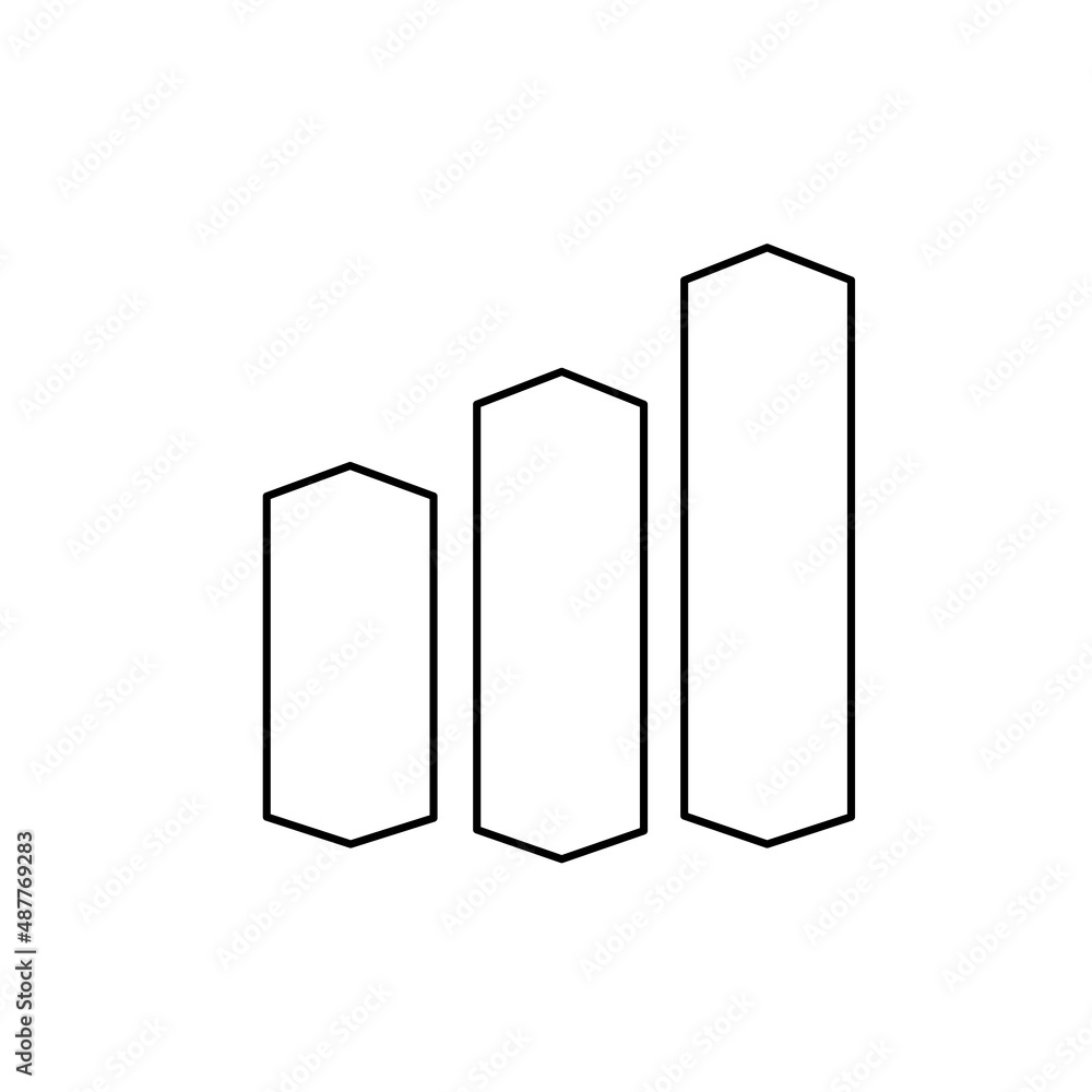 Bar graph image on a white background, profit growth, vector illustrationarrow Bar graph image on a white background, profit growth, vector illustrationarrow