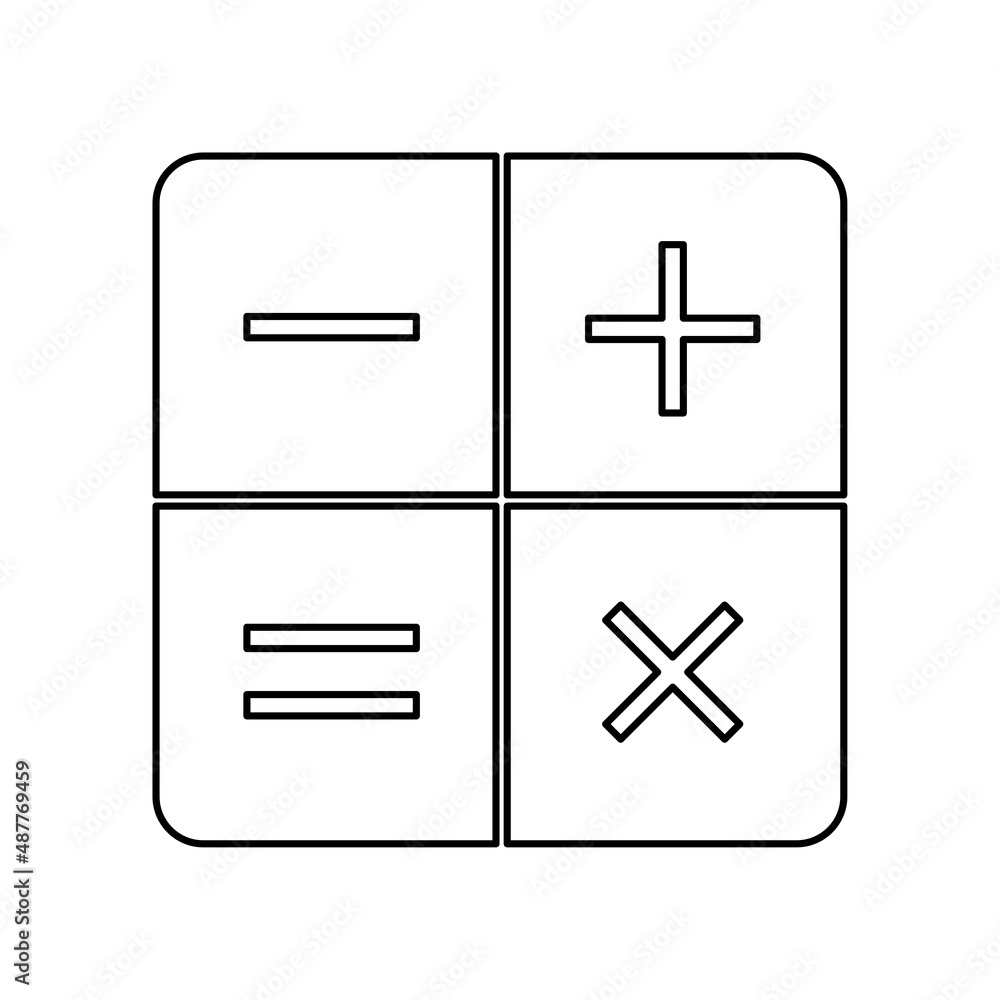 calculator icon, add subtract, divide multiply, vector illustration calculator icon, add subtract, divide multiply, vector illustration