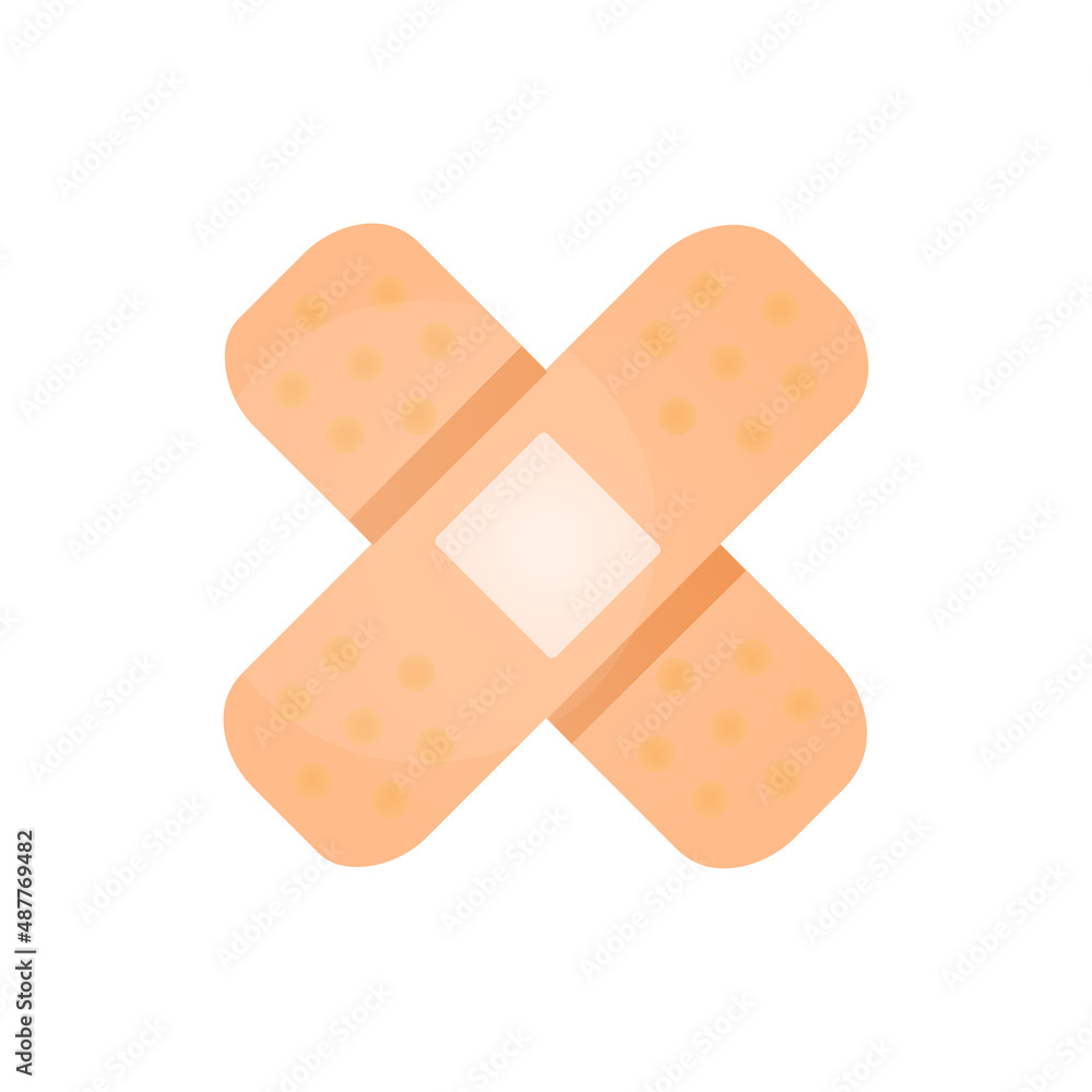 Wound patch icon on a white background, vector illustration Wound patch icon on a white background, vector illustration
