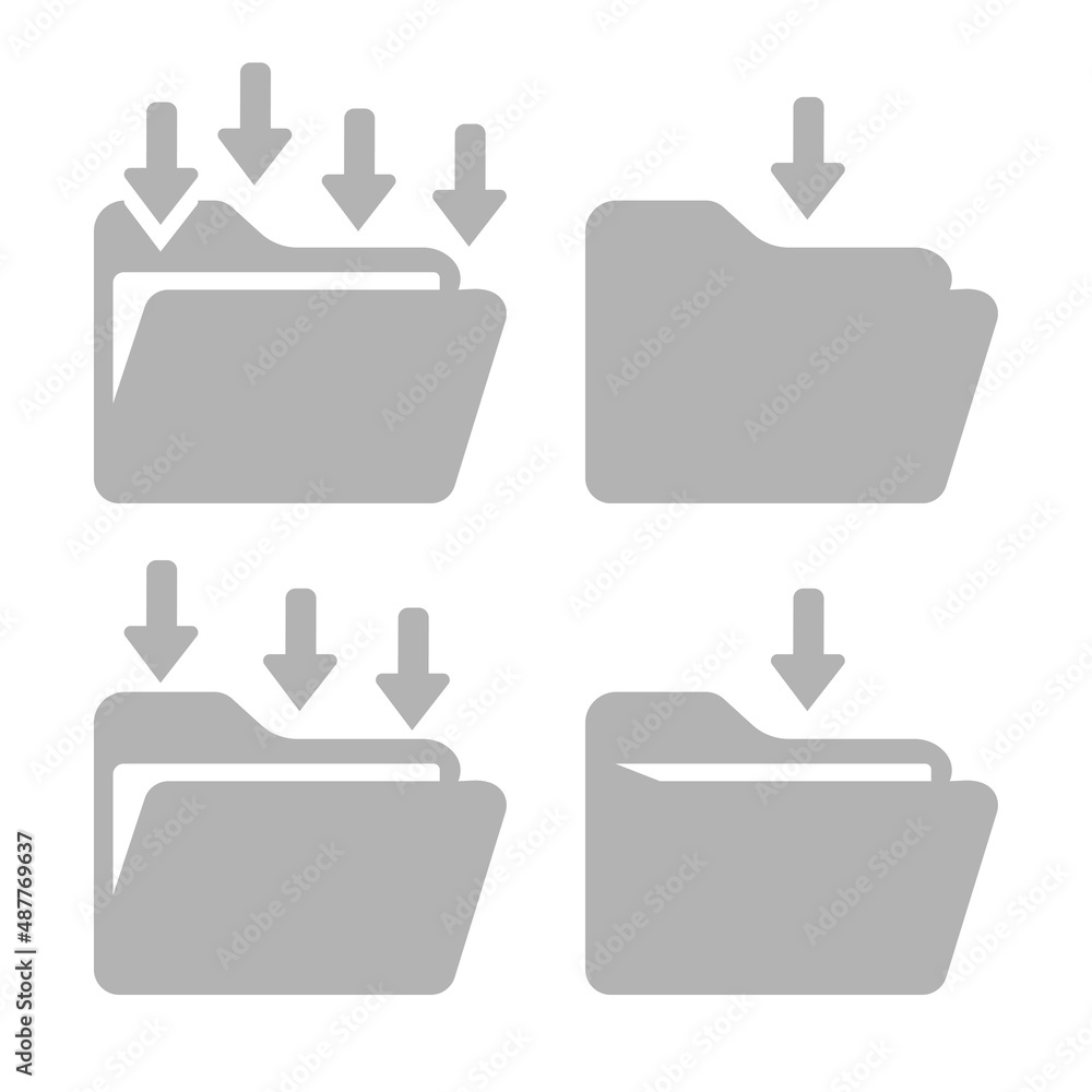 Obraz premium Folder, archive icon, on a white background, vector illustration