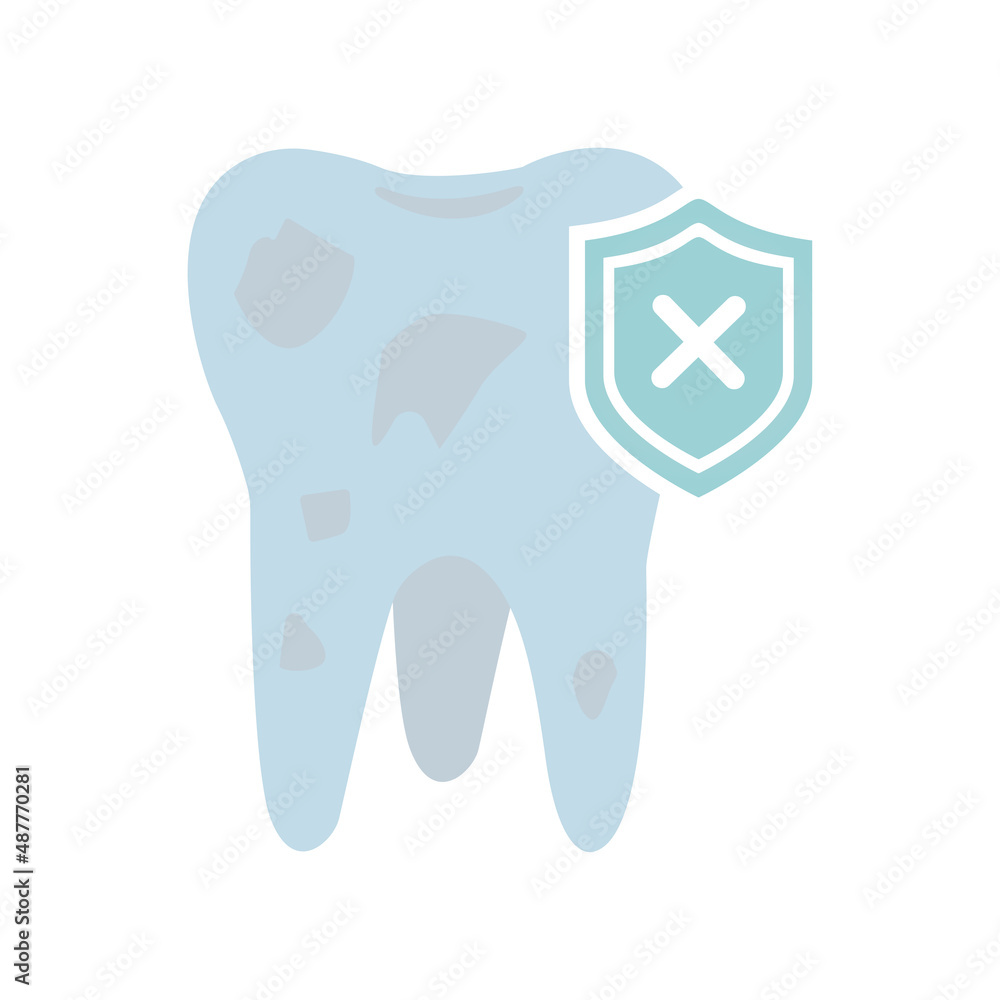 unhealthy tooth icon, on a white background, vector illustration unhealthy tooth icon, on a white background, vector illustration