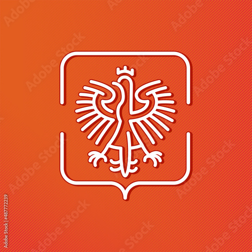 stylized emblem of the Polish eagle