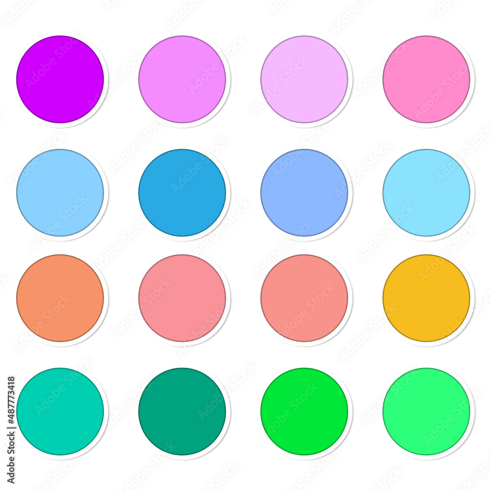 The paper circles inside are brightly colored