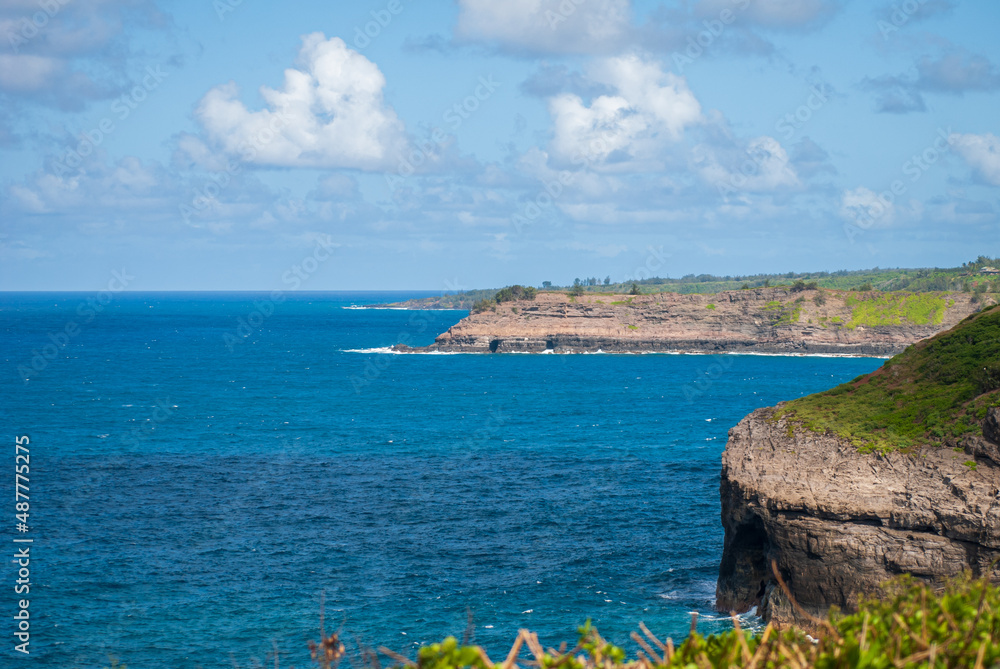 Scenic view of the cliffs on Kauai Hawaii