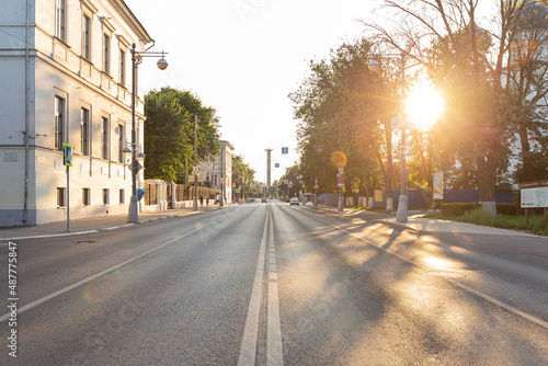 Tver, Russia, July 2021: Sovetskaya street in Tver