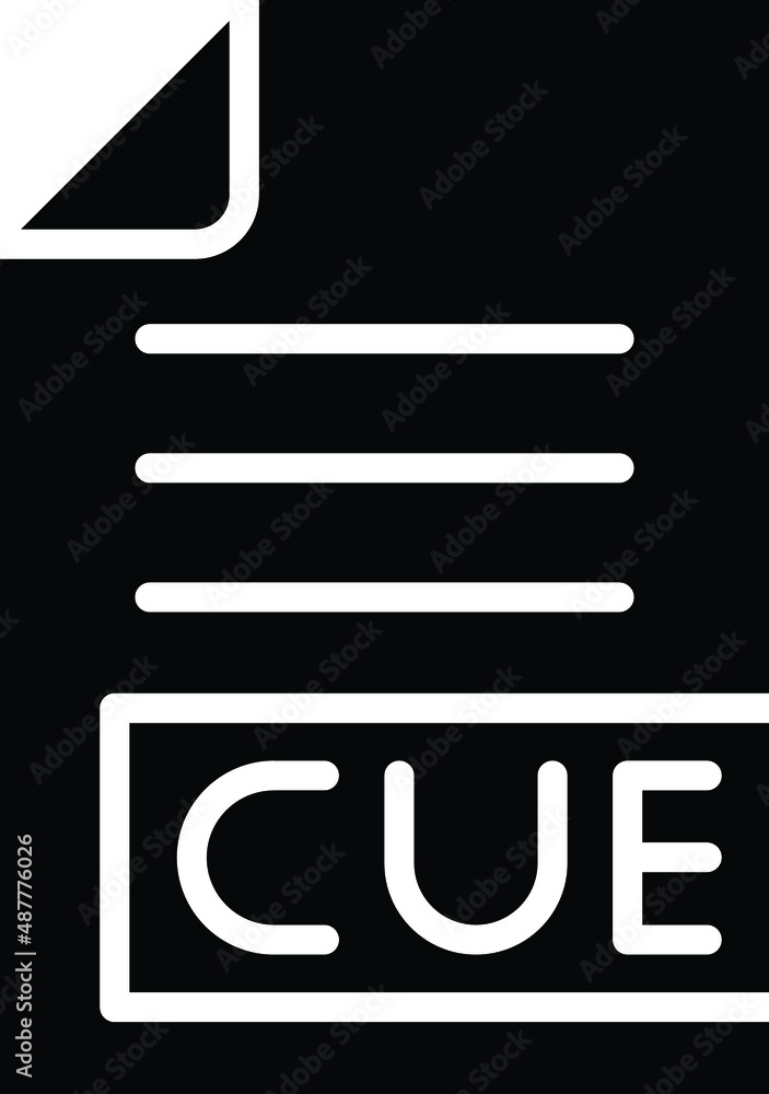 CUE Vector Icon Design Illustration CUE Vector Icon Design Illustration
