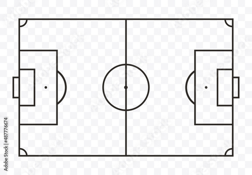 soccer field isolated vector background