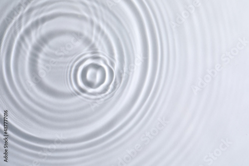 Closeup view of water with circles on light background