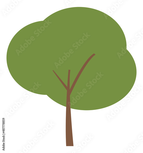 Green tree icon. Summer season symbol. Eco enviroment sign