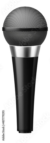 Realistic microphone. Scene singing device for concert and karaoke